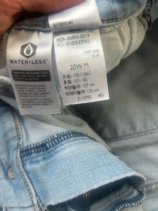 Levi’s 725 High Rise Bootcut Jeans Light Wash Plus Size 20W - Picture 5 of 8